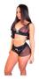 Imagem de Conjunto Sexy Lingerie Top Sem Bojo Com Renda