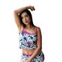 Imagem de Conjunto Short Doll Cropped Estampado Blogueirinha Baby Doll