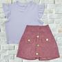 Imagem de Conjunto Short Saia Cropped Infantil Menina Primavera Verão