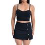Imagem de Conjunto Short Saia feminino Alfaiataria com bojo em 3 cores