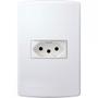 Imagem de Conjunto Siena 4X2 Branco Com Placa (1Tomada 10A) 6081