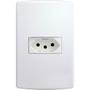 Imagem de Conjunto Siena 4X2 Branco Com Placa (1Tomada 10A) 6081
