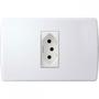 Imagem de Conjunto Siena 4X2 Branco Com Placa (1Tomada 10A) 6081