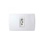 Imagem de Conjunto Siena 4X2 Branco Com Placa (1Tomada 10A) 6081