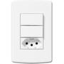 Imagem de Conjunto Siena 4X2 Branco Com Placa (2Simples+1Tomada 10A) 6086