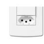 Imagem de Conjunto Siena 4X2 Branco Com Placa (2Simples+1Tomada 10A) 6086