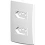 Imagem de Conjunto Siena 4X2 Branco Com Placa (2Tomadas 10A-V) 6083