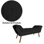 Imagem de Conjunto Sienna Cabeceira e Recamier Casal 140 Cm Suede Preto - LM DECOR