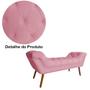 Imagem de Conjunto Sienna Cabeceira e Recamier Casal 140 Cm Suede Rosa Barbie - DL DECOR