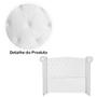 Imagem de Conjunto Sienna Cabeceira e Recamier King 195 Cm Suede Branco - LM DECOR