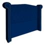 Imagem de Conjunto Sienna Cabeceira e Recamier Solteiro 90 Cm Suede Azul Marinho - DL DECOR