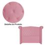 Imagem de Conjunto Sienna Cabeceira e Recamier Solteiro 90 Cm Suede Rosa Barbie - LM DECOR