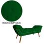 Imagem de Conjunto Sienna Cabeceira e Recamier Solteiro 90 Cm Suede Verde - DL DECOR