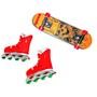 Imagem de Conjunto Skate Finger Roller Kit Patins De Dedo Sortido - Dute Toys