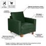 Imagem de Conjunto Sofá 2,00 2 Lugares e Poltrona Plaza Verde - Straub Web