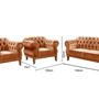 Imagem de Conjunto Sofá Duquesa Chesterfield 2 Lugares e 2 Poltronas