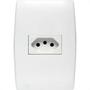 Imagem de Conjunto Soprano Ilus 4X2 Branco Com Placa(1Tomada 20A) 5Ub99050