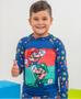 Imagem de Conjunto Sunga Infantil Camisa Uv Com Protecão Solar Mario