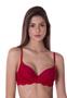 Imagem de Conjunto sutiã com base e calcinha tanga franzida simony lingerie renda microfibra chloe