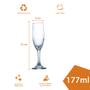 Imagem de Conjunto Taça de vidro 180ML Champagne Nadir Com 6 Und