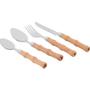 Conjunto Talher Faqueiro Inox Cabo Bambu Plastico 24 Peças - CLINK Imagem de Conjunto Talher Faqueiro Inox Cabo Bambu Plastico 24 Peças