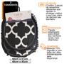 Imagem de Conjunto Tapetes Para Banheiro Rustico Simple 3 Peças Preto Antiderrapante Com Franja Antibacterias