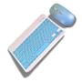 Imagem de Conjunto Teclado Com Mouse Bluetooth Sem Fio Coloridos Wireless