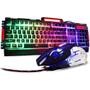 Imagem de Conjunto Teclado e Mouse Gamer Luz Iluminação Led Metal Exbom BK-G3000 Preto