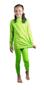 Imagem de Conjunto Térmico Infantil Camiseta Camisa + Calça Proteção Frio Segunda Pele Quentinho Menino Menina Verde Neon