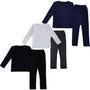 Imagem de Conjunto Térmico Segunda Pele Flanelado Quentinho Inverno Calça Blusa Forrado Infantil Juvenil Menino Menina Tam 04-16