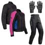 Imagem de Conjunto Texx Ronin V2 Feminino Jaqueta  + Calça Strike + Luva phanter
