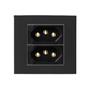 Imagem de Conjunto tomada dupla 10a 2p+ t 250v embutir moveis preto pezzi