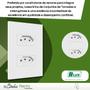 Imagem de Conjunto Tomada Dupla Recta 20A Com Placa Branca - B.Lux