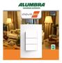 Imagem de Conjunto Tomada Horizontal 4x2 Branco Inova Pro - Alumbra