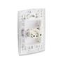 Imagem de Conjunto Tomada Simples 2P+T 10A 250V Branco Rubi - Force Line