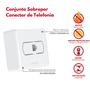 Imagem de Conjunto Tomada Sistema Conector Para Telefonia Rj11 Branco Durín