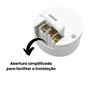 Imagem de Conjunto Tomada Sobrepor Externa 10A 3 Pinos Bivolt Elétrica Sistema X FLP Simples Redonda Branco