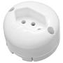 Imagem de Conjunto Tomada Sobrepor Externa 10A 3 Pinos Bivolt Elétrica Sistema X FLP Simples Redonda Branco