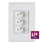 Imagem de Conjunto Tomada Tripla Tramontina Liz 2P+T 10A/250V Com 5 Unidades