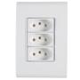 Imagem de Conjunto Tomada Tripla Tramontina Liz 2P+T 10A/250V Com 5 Unidades