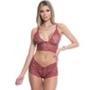 Imagem de Conjunto top com caleçon todo rendado sensual love