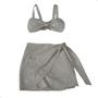 Imagem de Conjunto Top e Saia Linho com Faixa Transpassada Moda Elegante