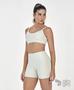 Imagem de Conjunto Top Elastico Alto Giro Prata+Legging Elastico G