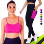 Imagem de Conjunto Top fitness ALÇA FINA bojo Feminino + CALÇA leg LEGGING BOLSOS Academia Corrida 626