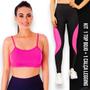 Imagem de Conjunto Top fitness ALÇA FINA bojo Feminino + Calça LEG LEGGING REDINHA Academia Corrida 625