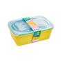 Imagem de Conjunto Top Potes Jaguar Grande 3,6l - 02 Peças - Kit de Potes Retangular 2 Unidades 3,6L com Tampa - Jaguar - PANAMI