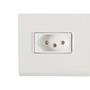 Imagem de Conjunto Tramontina Liz 4X2 Branco Com Placa (1 Paralelo+Tomada 10A)