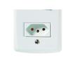 Imagem de Conjunto Tramontina Lux 4X2 Branco Com Placa (1 Simples+1Tomada )