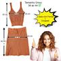 Imagem de Conjunto Tricô Modal: Saia Midi com Fenda + Cropped Regata