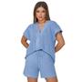 Imagem de Conjunto Tricot 2 Peças Verão SHorts Camis Kimono Saída de Praia